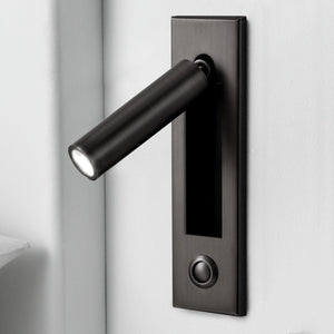 Recessed Folding Bedside Wall Sconce with Warm LED | Flush Reading Light for Bedrooms