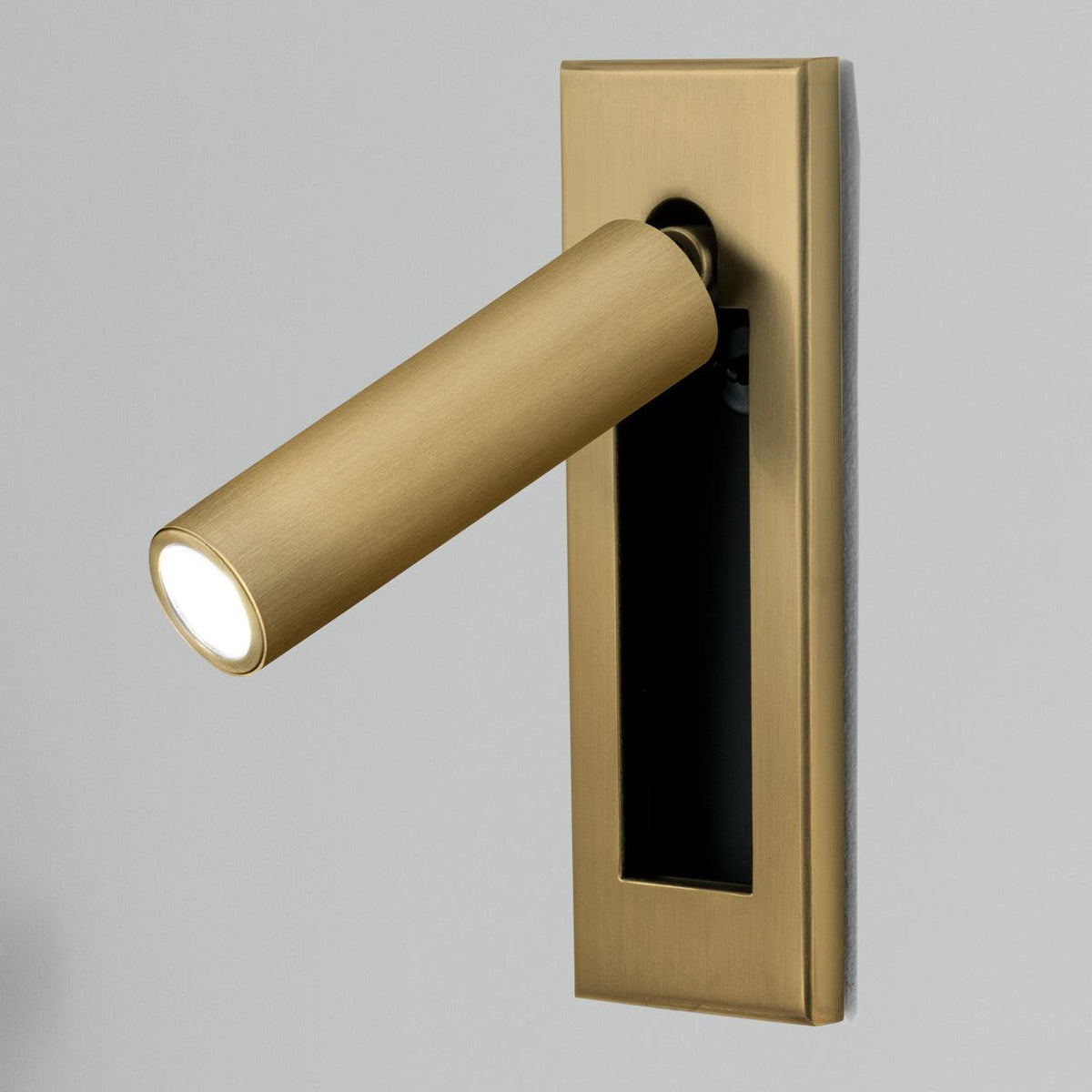 Recessed Folding Bedside Wall Sconce with Warm LED | Flush Reading Light for Bedrooms