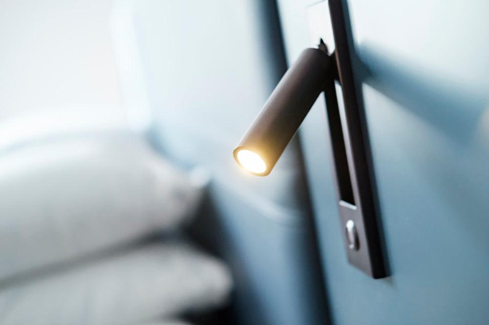 Recessed Folding Bedside Wall Sconce with Warm LED | Flush Reading Light for Bedrooms