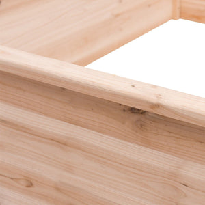 Solid Fir Wood 3.3 ft x 3.3 ft Raised Garden Bed Planter Box