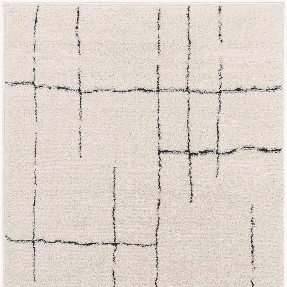 Koume Beige Maze Area Rug