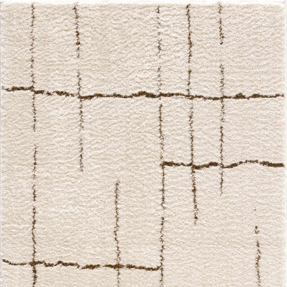 Koume Ivory & Brown Area Rug