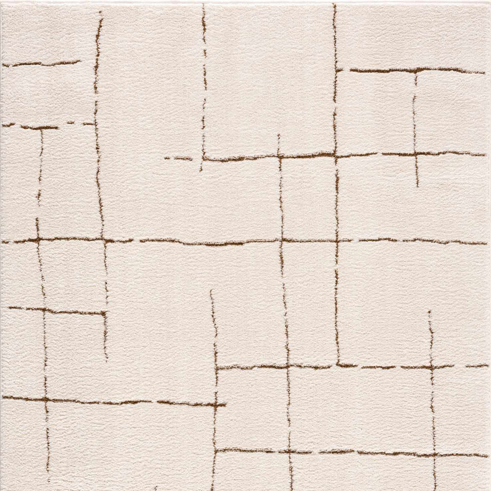 Koume Ivory & Brown Area Rug