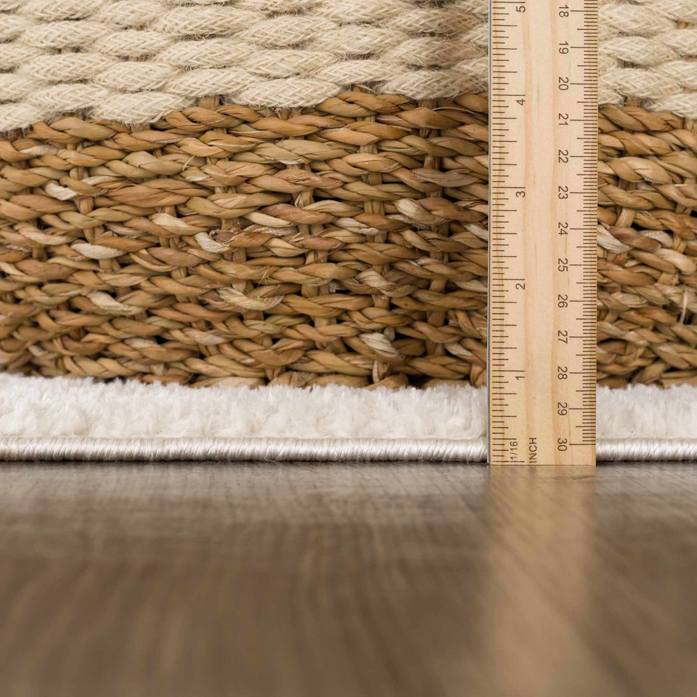 Koume Ivory & Brown Area Rug