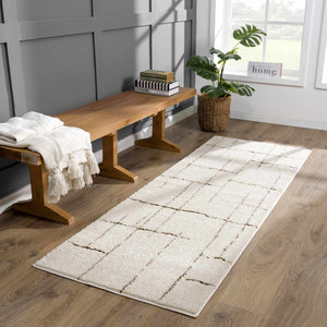 Koume Ivory & Brown Area Rug