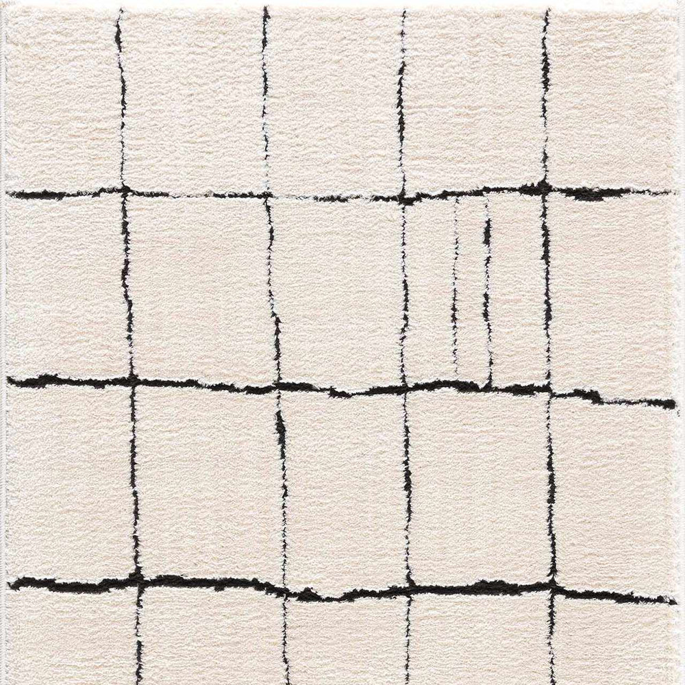 Keanu Black & White Area Rug - Clearance