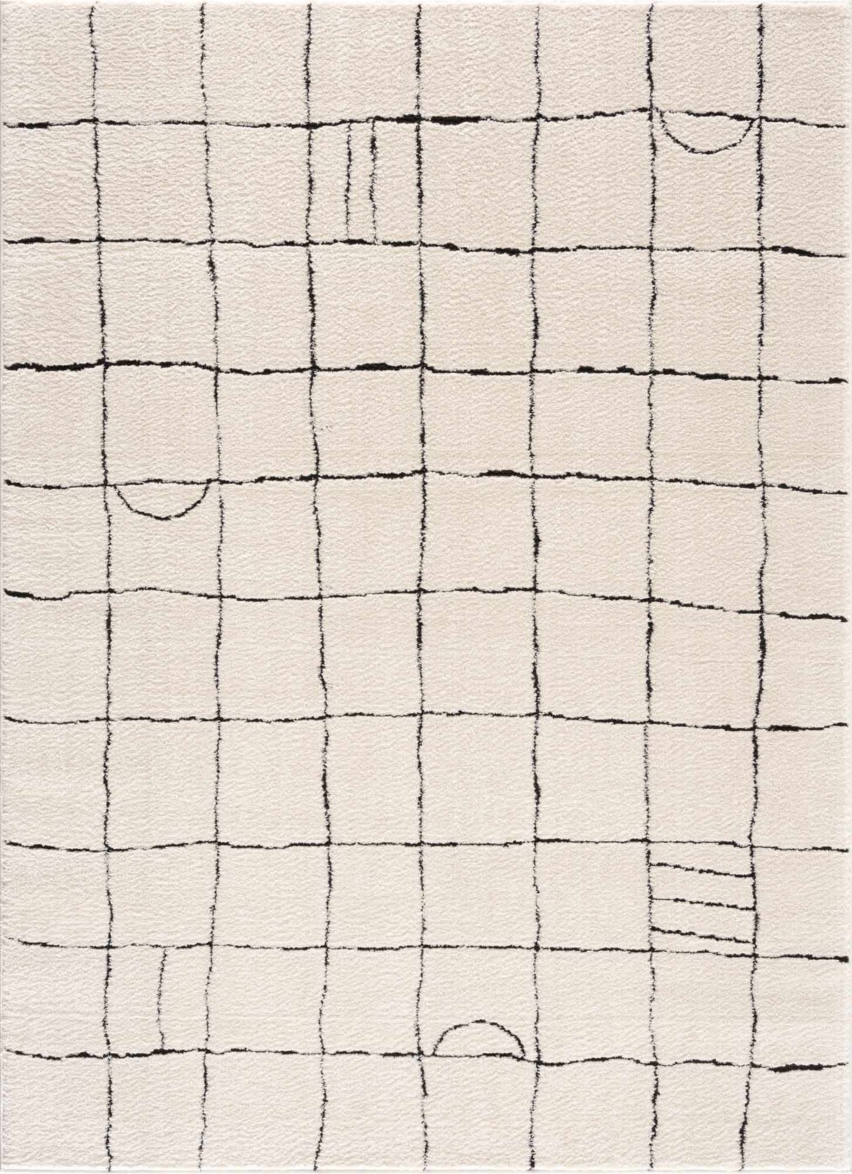 Keanu Black & White Area Rug - Clearance