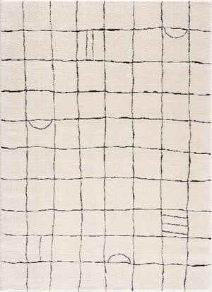 Keanu Black & White Area Rug - Clearance