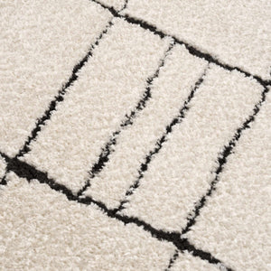 Keanu Black & White Area Rug - Clearance