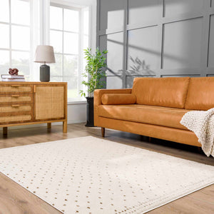Julie Ivory & Brown Area Rug