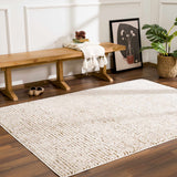 Keita Cream & Brown Area Rug