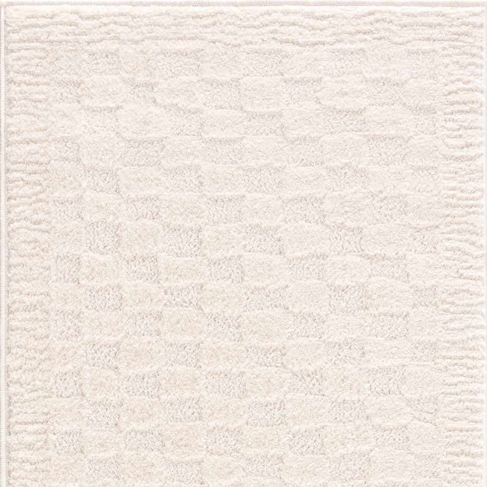 Leryn Ivory Checkered Area Rug