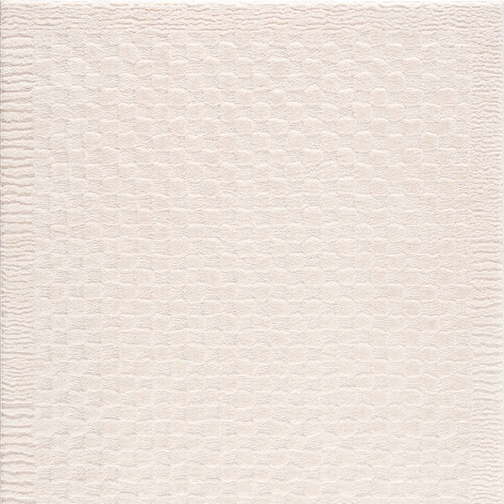 Leryn Ivory Checkered Area Rug