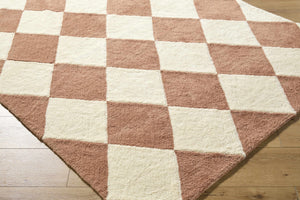 Almeda Diamond Washable Wool Rug