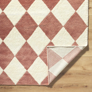 Almeda Diamond Washable Wool Rug