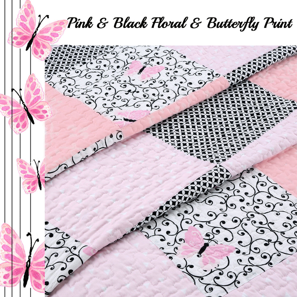 Lovett Real Patchwork Cotton Reversible Quilt Bedding Set