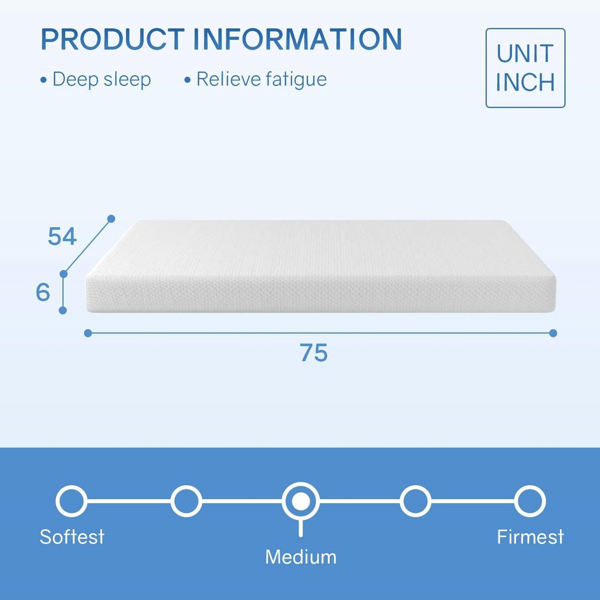 Full size 6-inch Thick Medium Firm Cool Gel Memory Foam Mattress