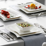 Flora Marble Grey 26-Piece Dinnerware Set