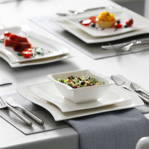 Flora Marble Grey 26-Piece Dinnerware Set