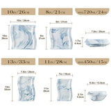 Flora Marble Blue 26 Piece Dinnerware Set