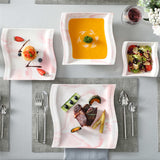 Flora Marble Grey 26-Piece Dinnerware Set