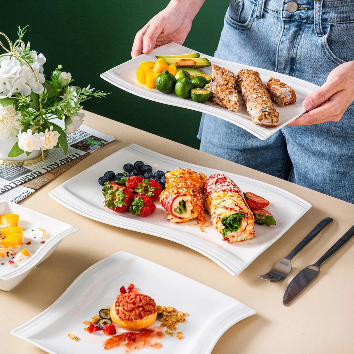 Flora 26 Piece Dinnerware Set for 6