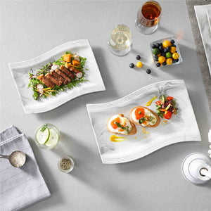 Flora Marble Grey Platters Set of 2