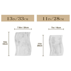 Flora Marble Grey Platters Set of 2