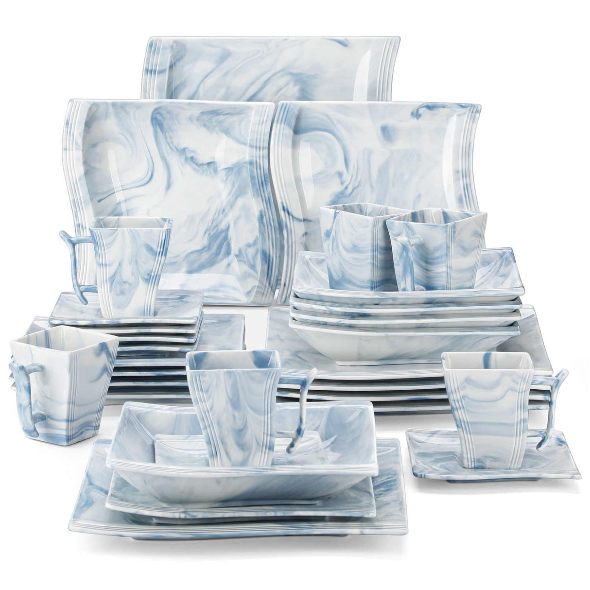 Flora 30-Piece Dinnerware Set by MALACASA