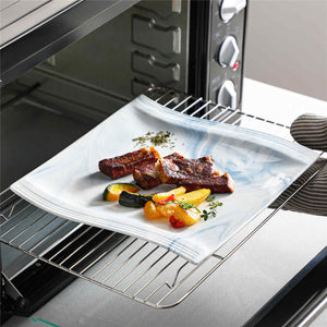 Flora Marble Grey 30 Piece Dinnerware Set