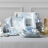 Flora Marble Grey 30 Piece Dinnerware Set