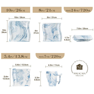 Flora 30-Piece Dinnerware Set by MALACASA