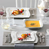 Flora Marble Grey 30 Piece Dinnerware Set