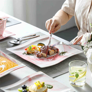 Flora Marble Grey 30 Piece Dinnerware Set