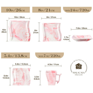 Flora 30-Piece Dinnerware Set by MALACASA