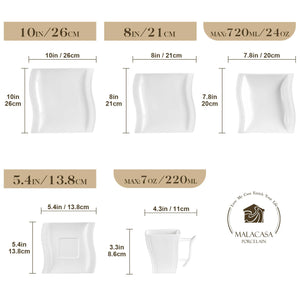 Flora 30-Piece Dinnerware Set by MALACASA
