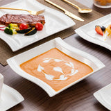 Flora Marble Grey 36 Piece Dinnerware Set