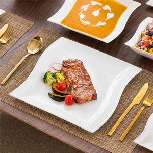 Flora Marble Grey 36 Piece Dinnerware Set