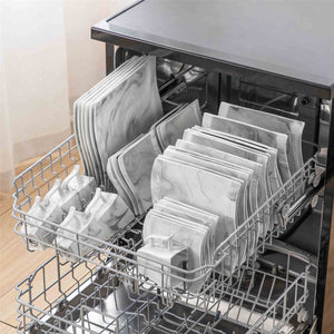 Flora Marble Grey 36 Piece Dinnerware Set