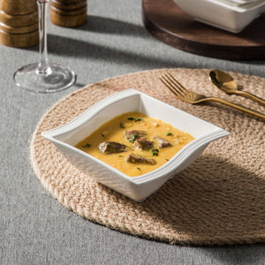 Flora Marble Grey Cereal Bowls Set of 6