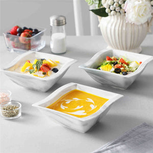 Flora Marble Grey Cereal Bowls Set of 6