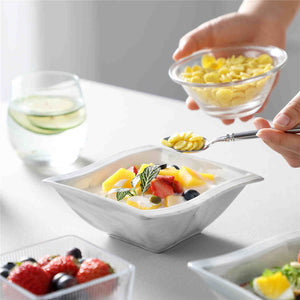 Flora Marble Grey Cereal Bowls Set of 6