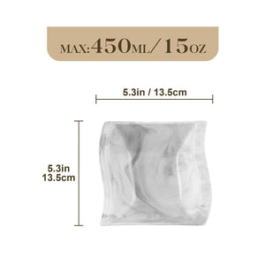 Flora Marble Grey Cereal Bowls Set of 6