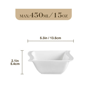 Flora Marble Grey Cereal Bowls Set of 6