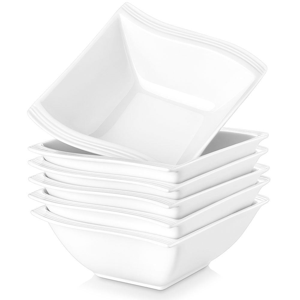 Flora Marble Grey Cereal Bowls Set of 6