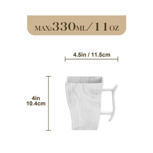 Flora Marble Grey Mugs Set of 6