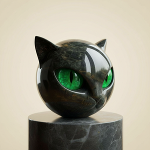 Cat Head Decorative Sculpture