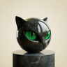 Cat Head Decorative Sculpture