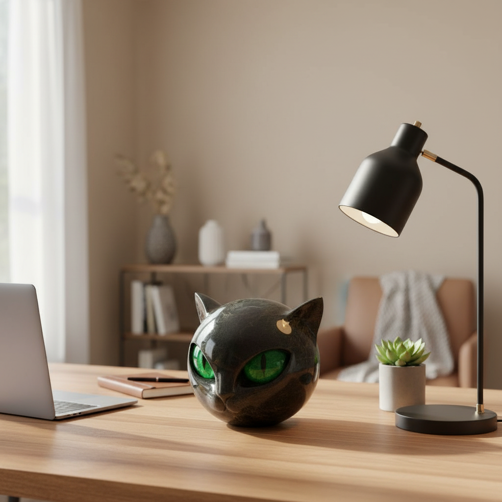 Cat Head Decorative Sculpture