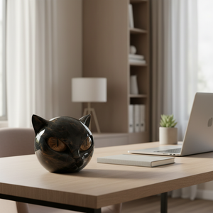 Cat Head Decorative Sculpture